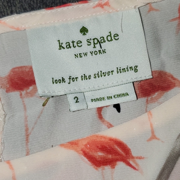 Kate Spade Flamingo Dress with pockets Size 2 - Picture 15 of 16